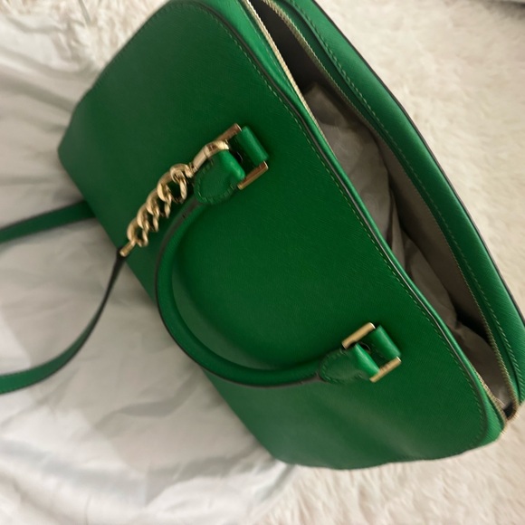 Michael Kors Handbags - Michael Kors Green Satchel with Gold Accents